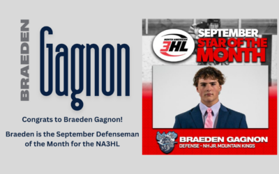 BRAEDEN GAGNON NA3HL STAR OF THE MONTH